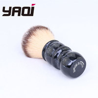 Yaqi 24MM pędzel do golenia dla mężczyzn żywica uchwyt Nylon dla mężczyzn rozliczenie broda profesjonalny fryzjer czyszczenie twarzy pędzel do golenia 4